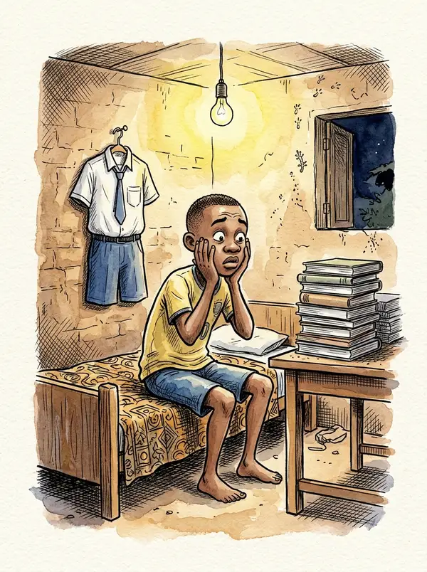 Illustration du conte « Kevin et Dieu », planche 1