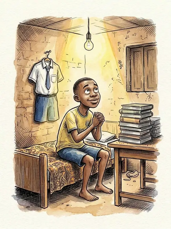 Illustration du conte « Kevin et Dieu », planche 2