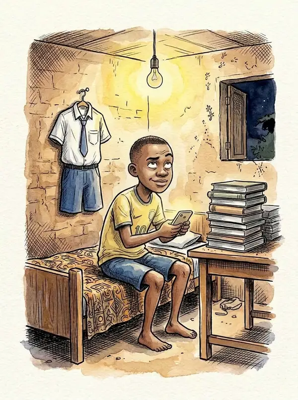 Illustration du conte « Kevin et Dieu », planche 8