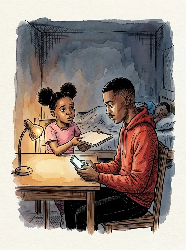 Illustration du conte « La nuit folle de Juju le Boss », planche 4