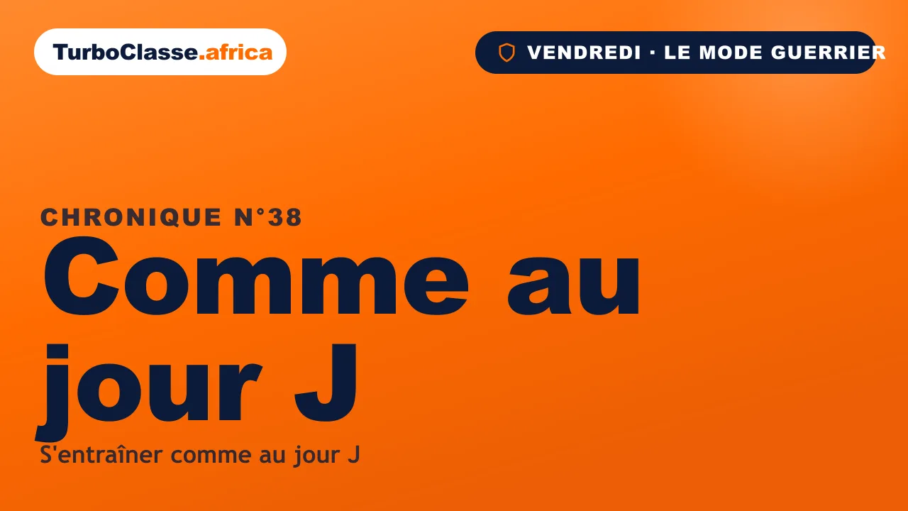 Chronique THOTH « Comme au jour J » — s'entraîner dans les conditions réelles de l'examen, sur fond orange TurboClasse.